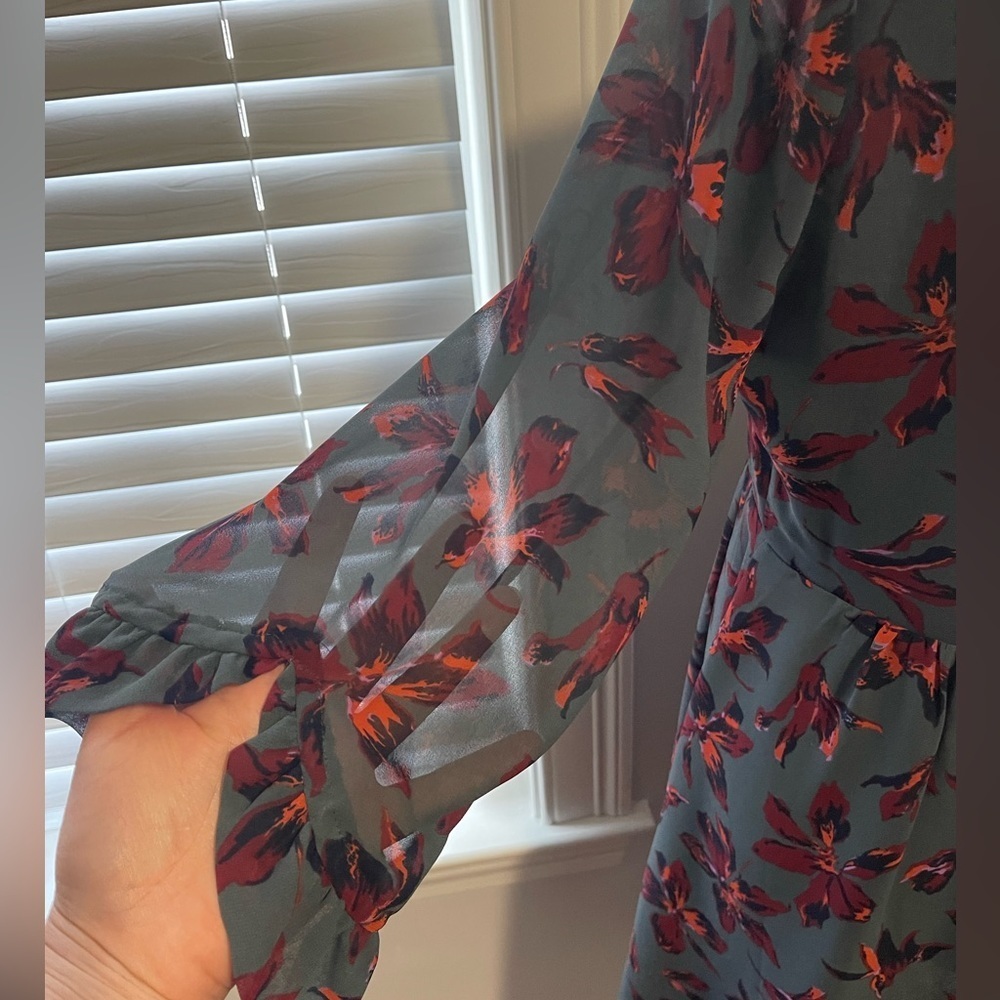 Madewell Moonblossom Ruffle-Sleeve Dress in Winter Orchid - Picture 8 of 11